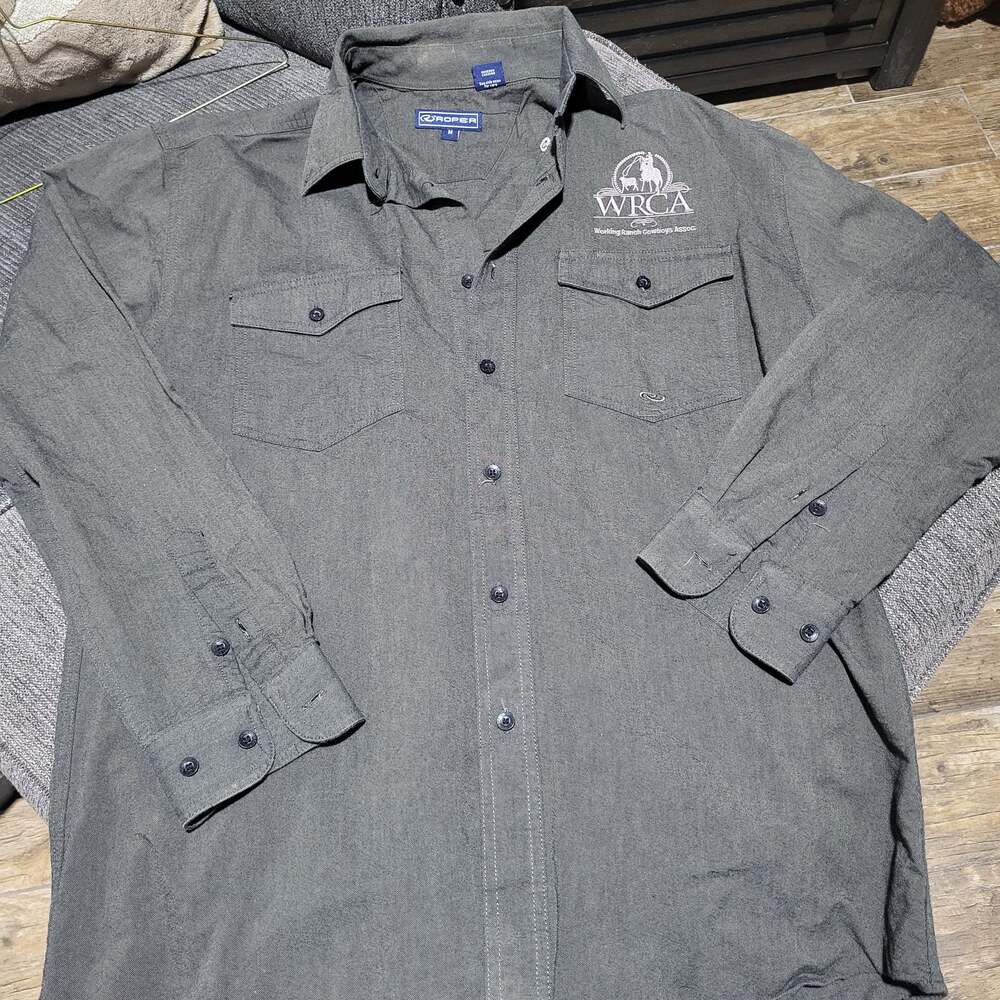 Roper Men's WRCA Embroidered Long Sleeve Button-Up